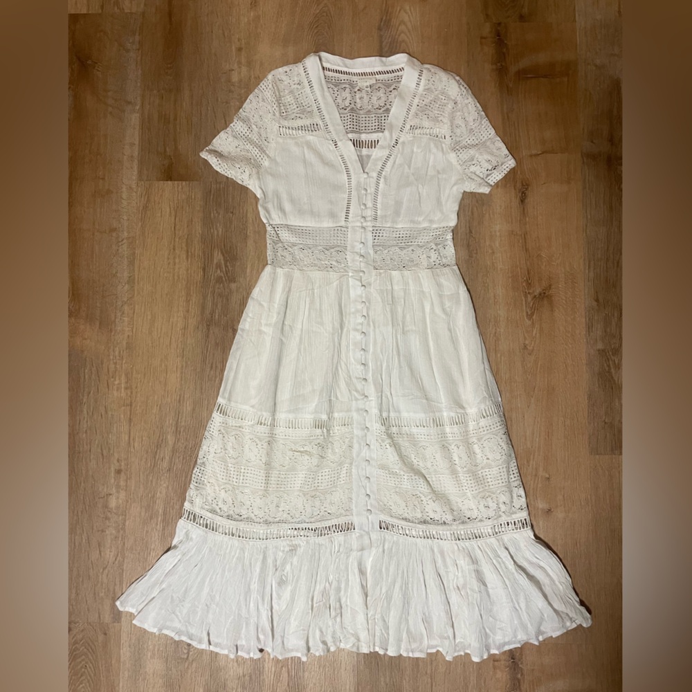 Dee Elly White Lace Dress